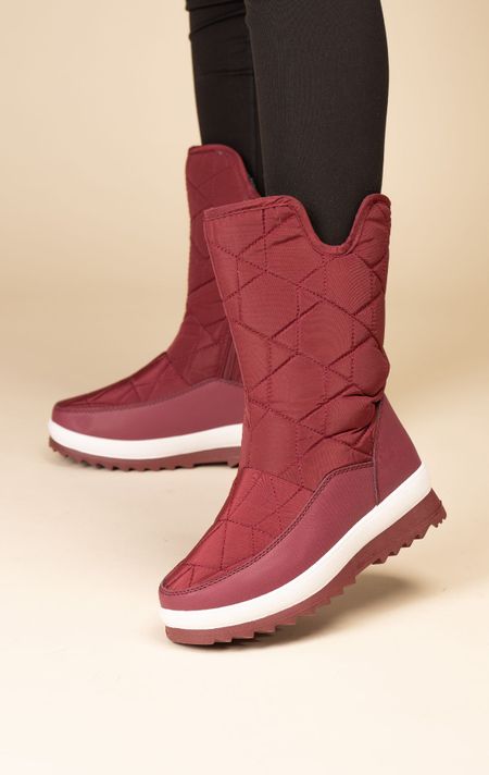 Bota Impermeable Mujer Burdeo Yunari Chinitown-4