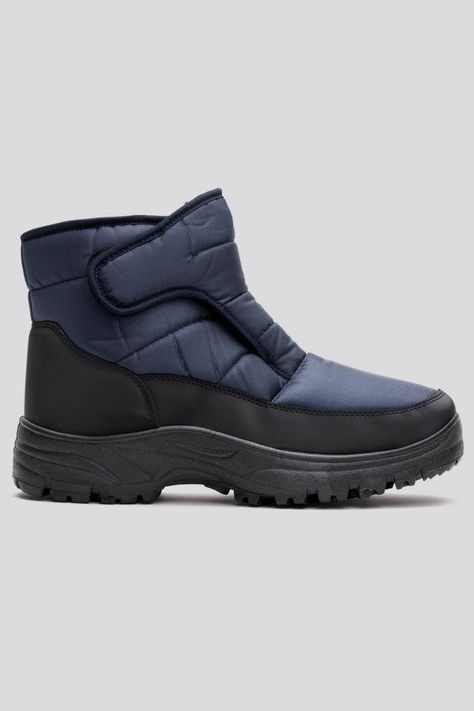 Bota Hombre Azul Marino Invernal Chancleta-0