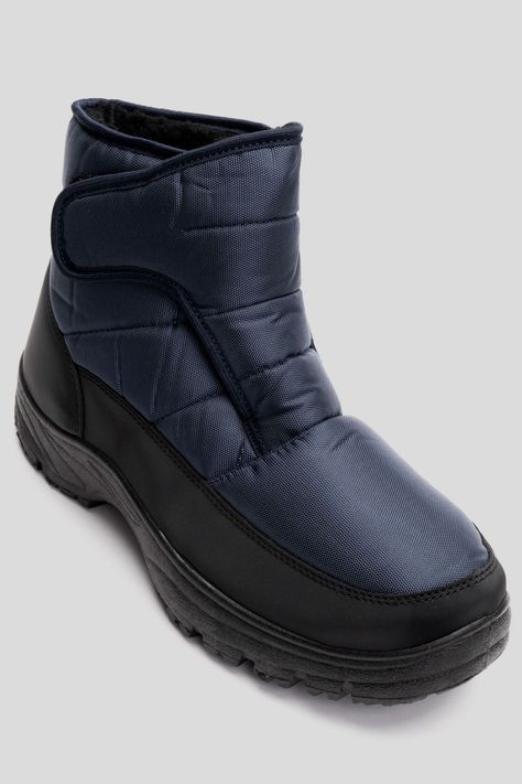 Bota Hombre Azul Marino Invernal Chancleta-2