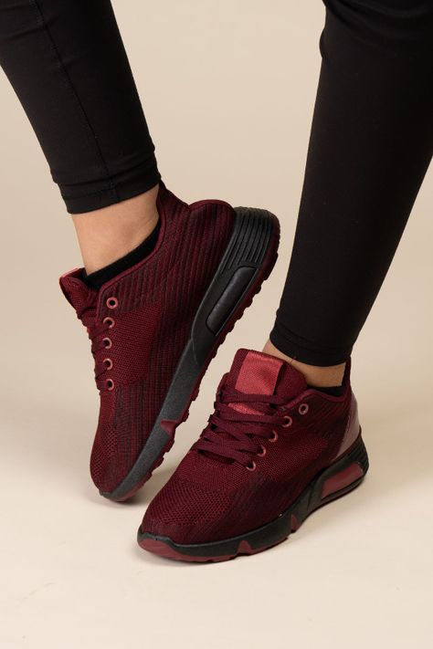Zapatilla Deportiva Mujer Miriel Rojo Oscuro Chinitown-4