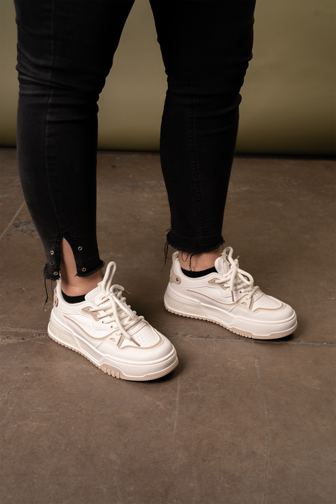 Zapatilla Mujer Beige Akila Boteli-1