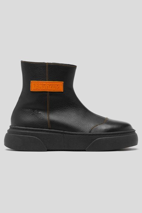 Zapatilla Cuero Frigg Negra Landazuri-0