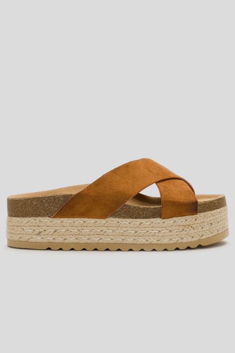 Sandalia Mujer Camel Serra Chancleta-0