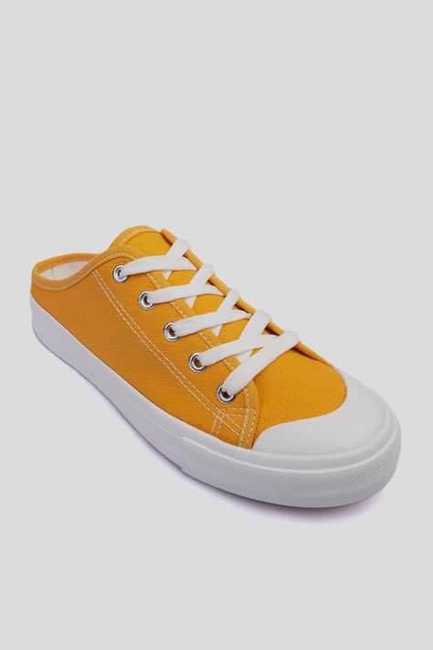 Zapatilla Mujer Amarillo Mule Chancleta-2
