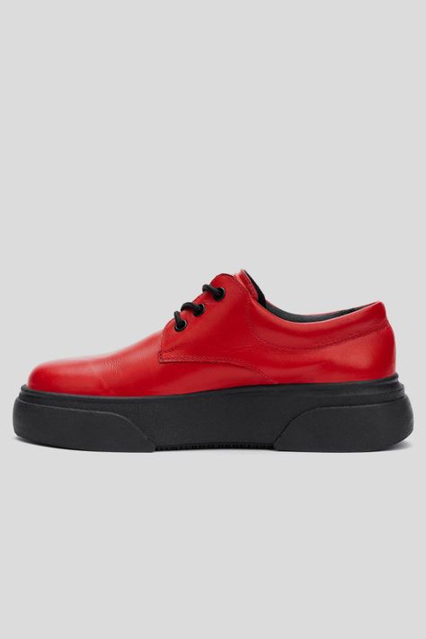Zapato Cuero Gerda Roja Landazuri-1