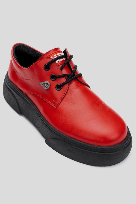 Zapato Cuero Gerda Roja Landazuri-2
