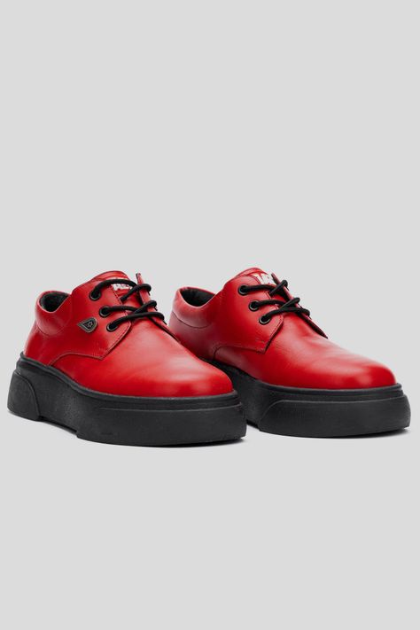 Zapato Cuero Gerda Roja Landazuri-3