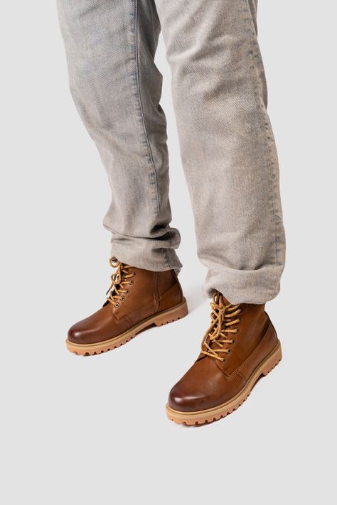 Botín Hombre Camel Gonzalo Thunder Blue-1