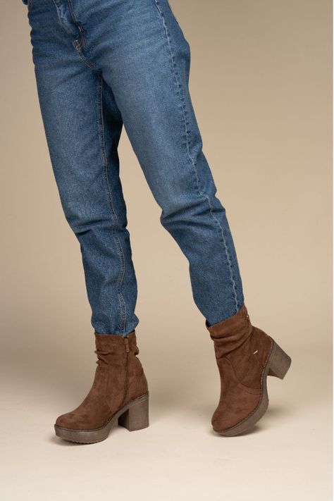 Bota Casual Mujer Café Josh Chinitown-1