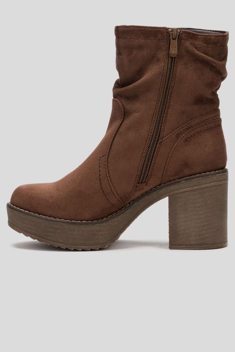 Bota Casual Mujer Café Josh Chinitown-2