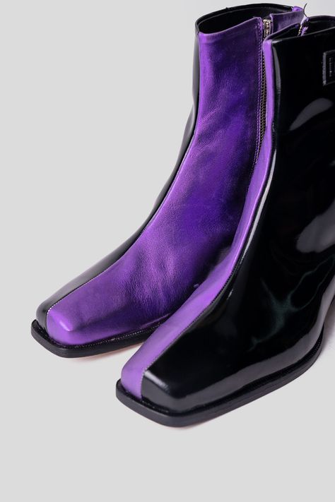 Botín Cuero Poseidón Morado Landazuri-9