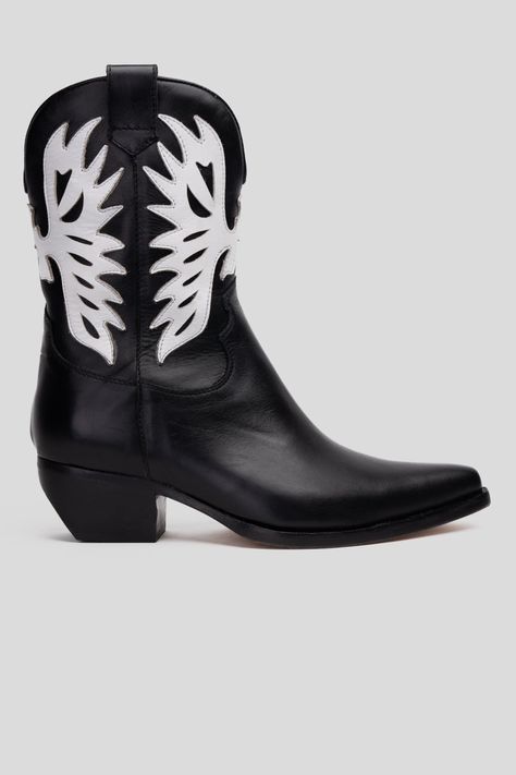 Bota Cuero Vaquera Altar Negro Landazuri-0