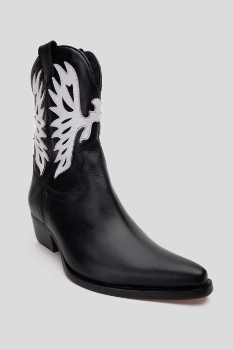 Bota Cuero Vaquera Altar Negro Landazuri-2