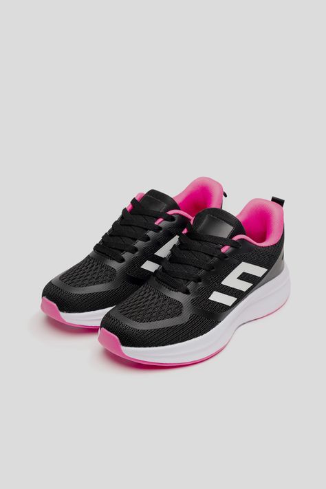 Zapatilla Mujer Negro Rosado Leone Chinitown-3