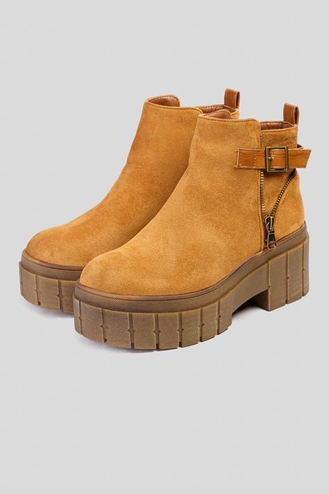 Botín Mujer Camel Vania Boteli-1