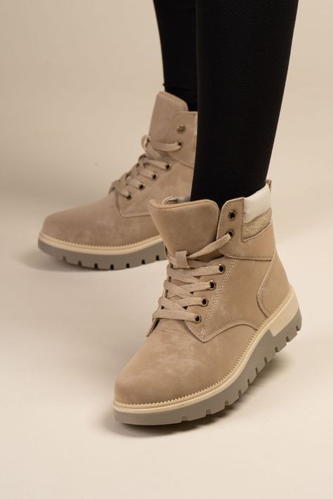 Botín Casual Mujer Beige Trey Chinitown-4