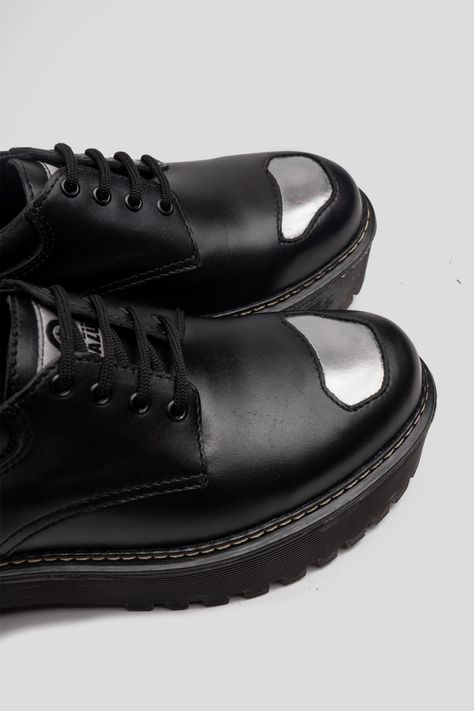 Zapato Cuero Caspia Negra Espejo Landazuri-3