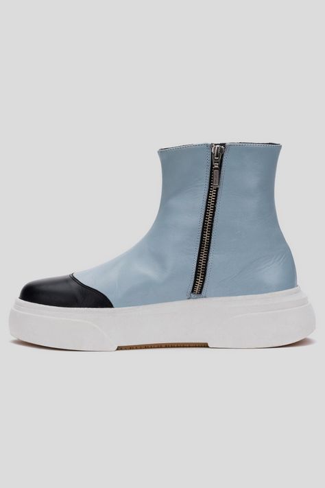 Zapatilla Cuero Frigg Celeste Landazuri-1