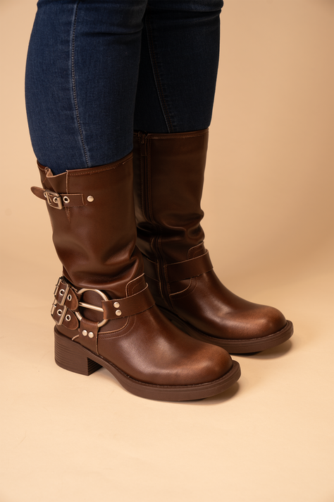 Bota Mujer Café Feriha Chinitown-1