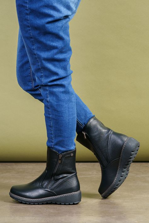 Botín Mujer Negro Carmina Thunder Blue-1
