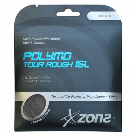 CUERDA DE TENIS ZONS POLYMO TOUR ROUGH 16L/1.25MM SILVER 12.-0