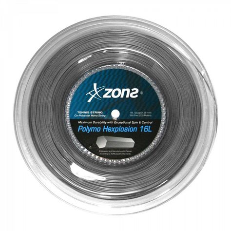 CUERDA DE TENIS ZONS POLYMO HEXPLO 16L/1.28MM ROLLO 120 MTS.-0