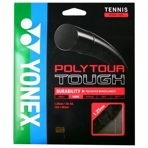 CUERDA DE TENIS YONEX POLY TOUR TOUGH 16L/1.25MM NEGRA 12 MT-0