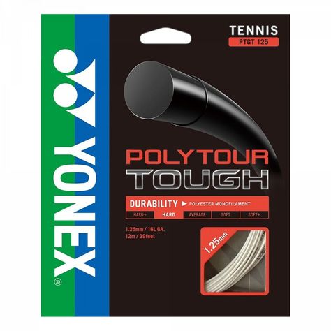 CUERDA DE TENIS YONEX POLYTOUR TOUGH 16L/1.25MM BLANCA 12 MT-0