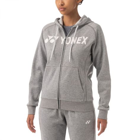 POLERON YONEX HOODIE 0018 GRIS MUJER-0
