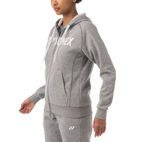 POLERON YONEX HOODIE 0018 GRIS MUJER-1