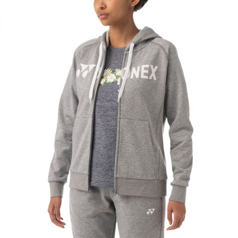POLERON YONEX HOODIE 0018 GRIS MUJER-2
