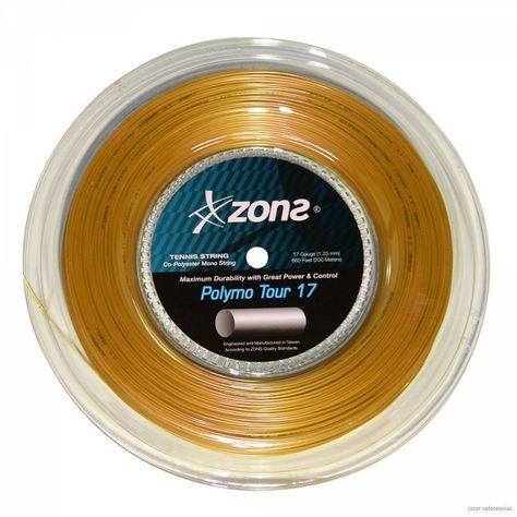 CUERDA DE TENIS ZONS POLYMO TOUR 17L/1.23MM GOLD 200 MTS.-0