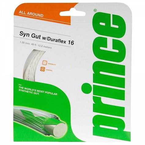 CUERDA DE TENIS PRINCE SYNTHETIC GUT DURAFLEX 16L/1.30MM BLA-0