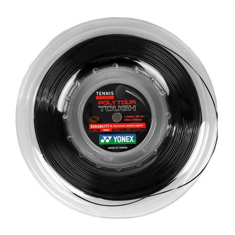 CUERDA DE TENIS YONEX POLY TOUR TOUGH 16L/1.25MM NEGRA 200 M-0