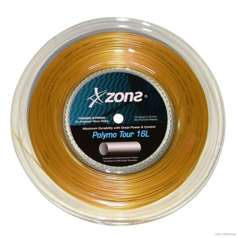 CUERDA DE TENIS ZONS TOUR 16L/1.28MM DORADO 200 MTS.-0