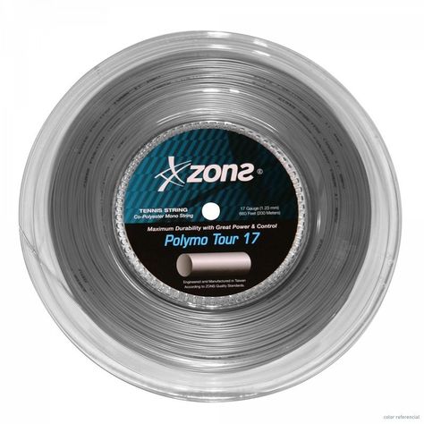 CUERDA DE TENIS ZONS POLYMO TOUR 17L/1.23MM SILVER 200 MTS.-0