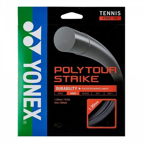 CUERDA DE TENIS YONEX POLY TOUR STRIKE 16L/1.30MM NEGRA 12 M-0