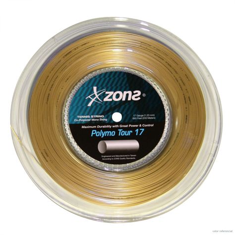 CUERDA DE TENIS ZONS POLYMO TOUR 17L/1.23MM AMBER 200 MTS.-0