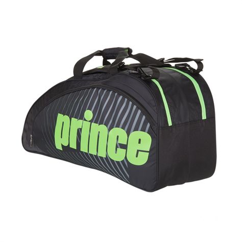 BOLSO PRINCE TOUR FUTURE NEGRO/VERDE 6 RAQUETAS-0