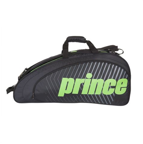 BOLSO PRINCE TOUR FUTURE NEGRO/VERDE 6 RAQUETAS-1