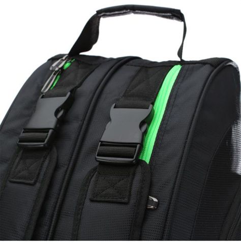BOLSO PRINCE TOUR FUTURE NEGRO/VERDE 6 RAQUETAS-3