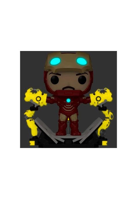 Funko Pop Deluxe Iron Man 2 With Gantry Glow Edition 905-3
