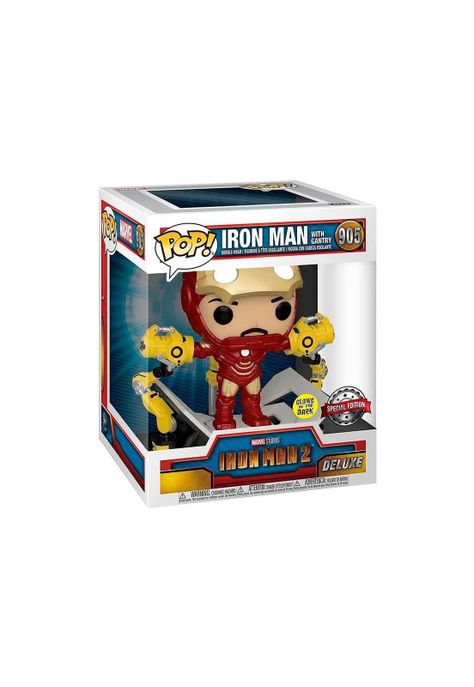Funko Pop Deluxe Iron Man 2 With Gantry Glow Edition 905-4
