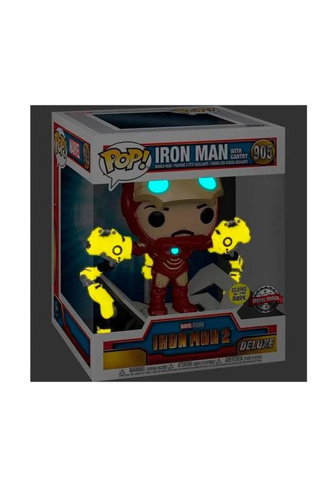Funko Pop Deluxe Iron Man 2 With Gantry Glow Edition 905-5