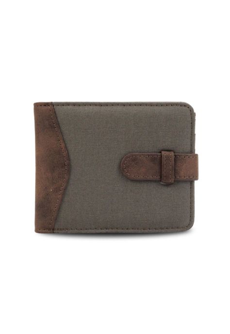 Billetera Cuerina Canvas Hombre Juno Musgo Verde Lincoln's-0