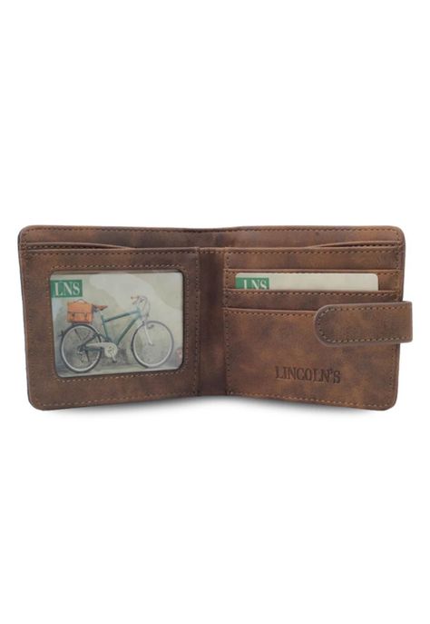 Billetera Cuerina Canvas Hombre Juno Musgo Verde Lincoln's-2