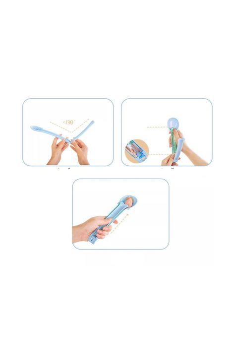 Cuchara Dispensadora de Churu y Alimento Para Gatos Celeste-0