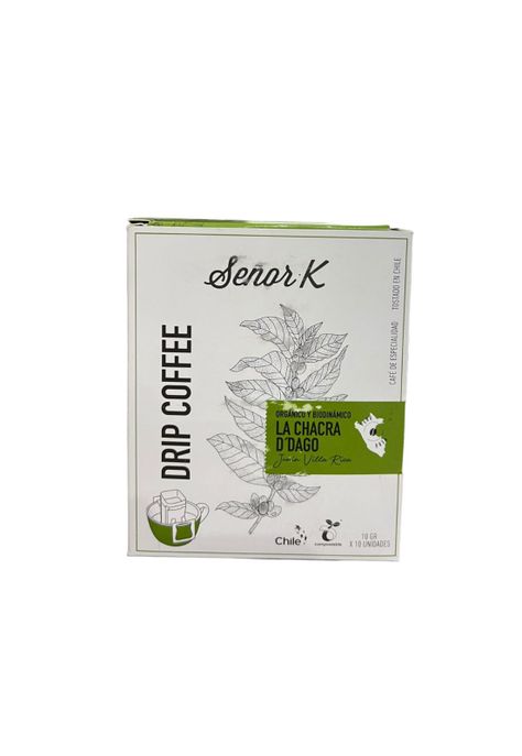 Drip Coffee Perú Chacra D' Dago Biodinámico X10 Café Señor K-1