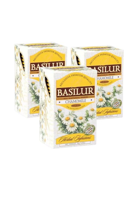 Pack Te Basilur 3 Cajas Camomilla de 25 Bolsas c/u-0