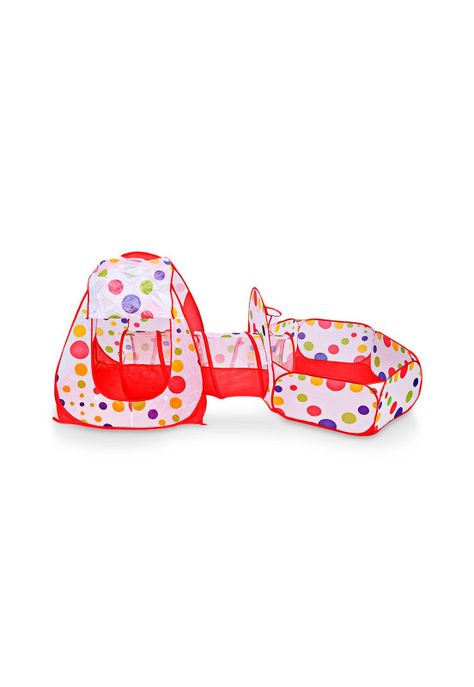 Carpa Tunel Plegable para Niños Rojo-1